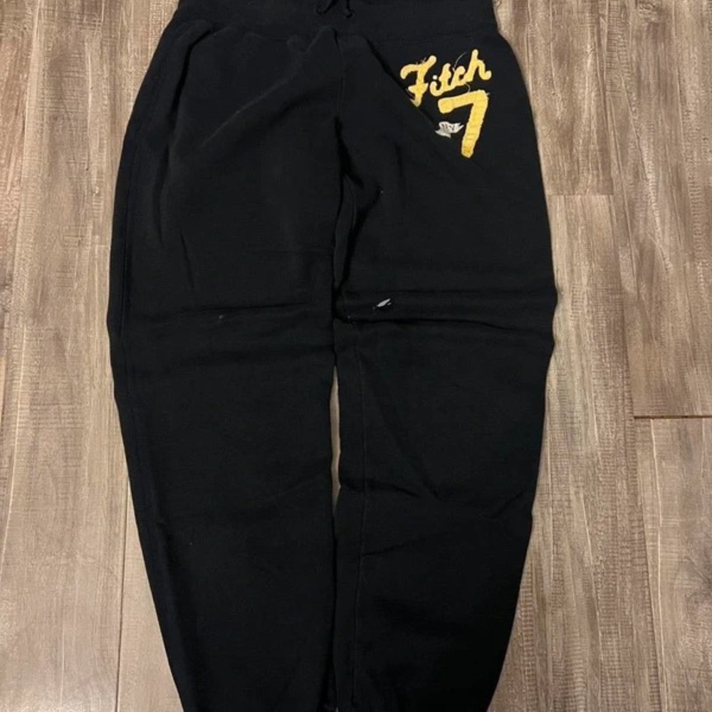 Abercrombie & Fitch Black Sweatshirt Top with Logo Tag